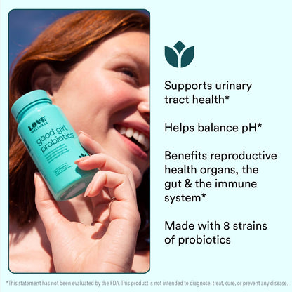 Love Wellness Good Girl Vaginal Probiotics & Women's Healthy V Vitamin Set | Urinary Tract