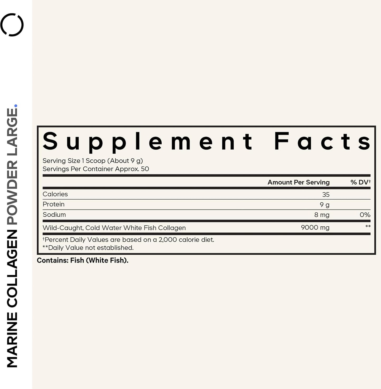 Codeage Marine Collagen Powder - Wild-Caught Hydrolyzed Fish Collagen Peptides - Type 1 & 3 Collagen Protein Supplement - Amino Acids for Skin, Hair, Nails - Paleo Friendly, Non-GMO, 15.87 Ounces