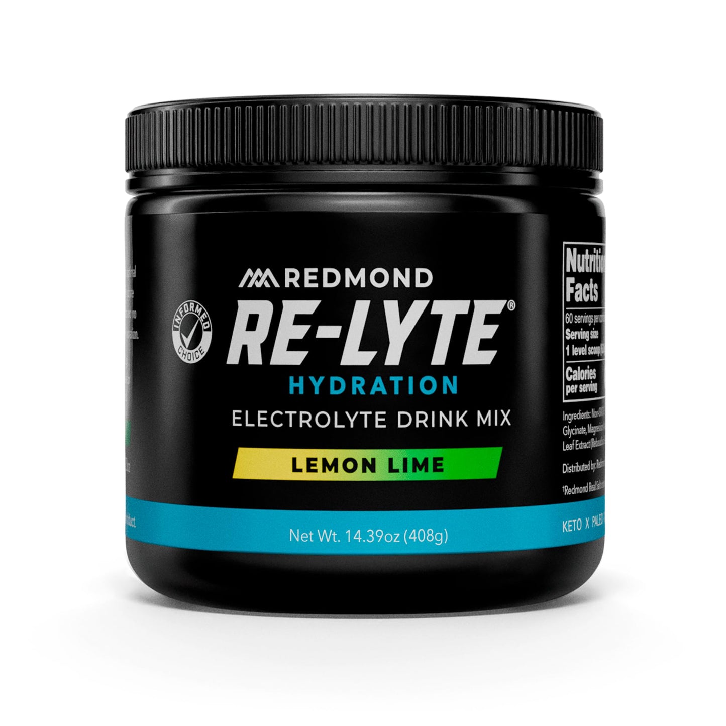 REDMOND Re-Lyte Sugar Free Electrolyte Powder Mix (Strawberry Lemonade) | Zero Sugar Electrolytes, Hydration Powder