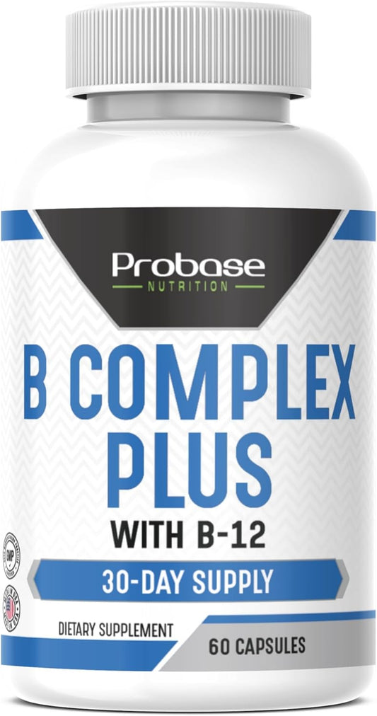 Probase Nutrition B Complex Plus with B-12 60 Capsules 30-Day Supply