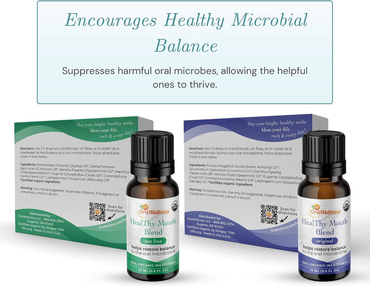 OraWellness Healthy Mouth Blend Organic Tooth Oil, Fluoride Free Rinse