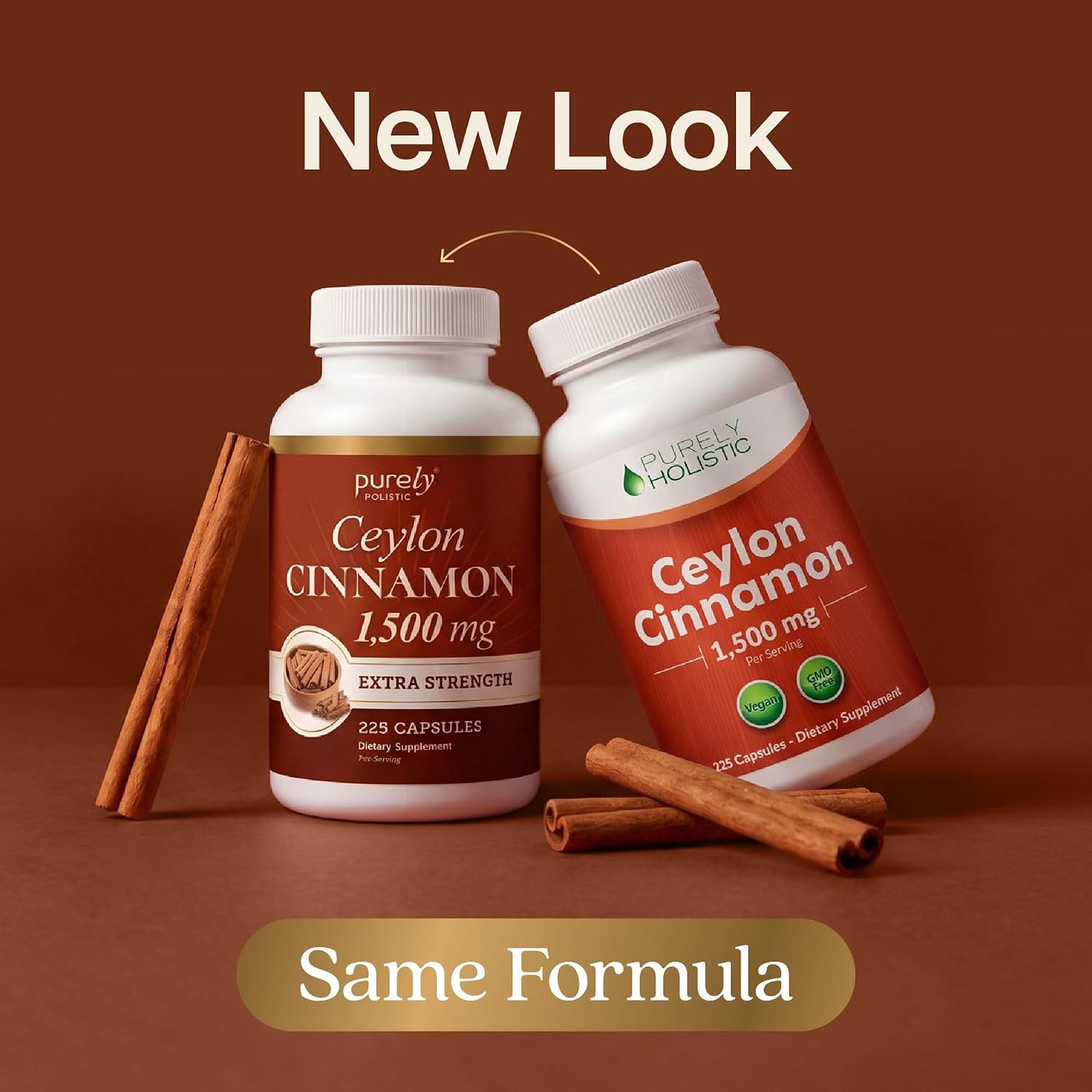 Ceylon Cinnamon Capsules 1500MG, 75 Servings, Powerful Antioxidant Activity | True Sri Lankan Ceylon Cinnamon Supplements, Daily Nutritional Balance Support, Vegan & Non-GMO, 225 Capsules (75 Day Supply)