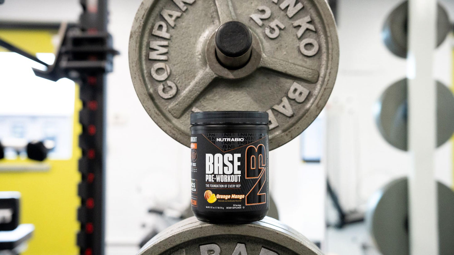NutraBio Base Pre-Workout Powder 200mg Caffeine, Sustained Energy, Focus, Endurance, Pump, Sugar Free, Clean Preworkout for Men and Women - Beta Alanine, L-Tyrosine, 30 Servings - Lemon Lime