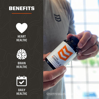 MTN OPS Omega-3 Fish Oil Softgels for Heart & Brain Health