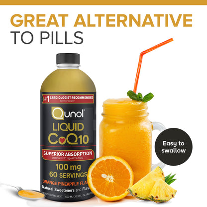 Qunol Liquid CoQ10 100mg, Superior Absorption Natural Supplement Form of Coenzyme