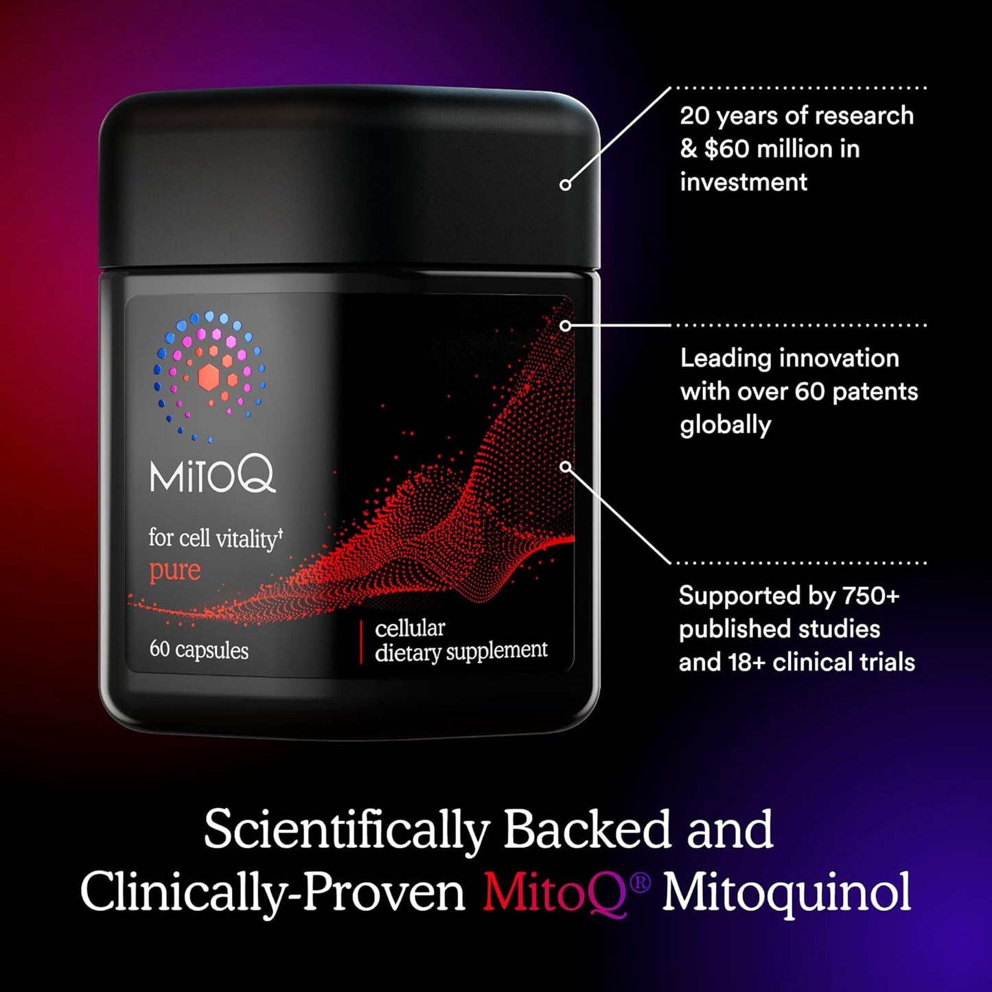 MitoQ Ultimate Antioxidant Bundle: Mitochondria-Targeted and Heart Health Antioxidant Supplements | Supports Cellular Longevity, Cardiovascular Health, Energy, and Healthy Aging (2 x 60 Capsules)