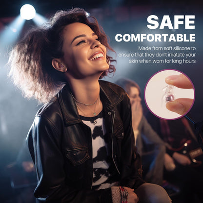 Hearprotek Concert Ear Plugs, 2Pairs Reusable high Fidelity Musician Ear Plugs