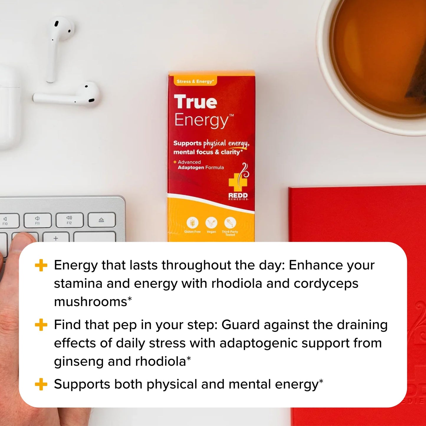 Redd Remedies, True Energy, Supports Energy Production and Stamina, 50 Vegan Capsules