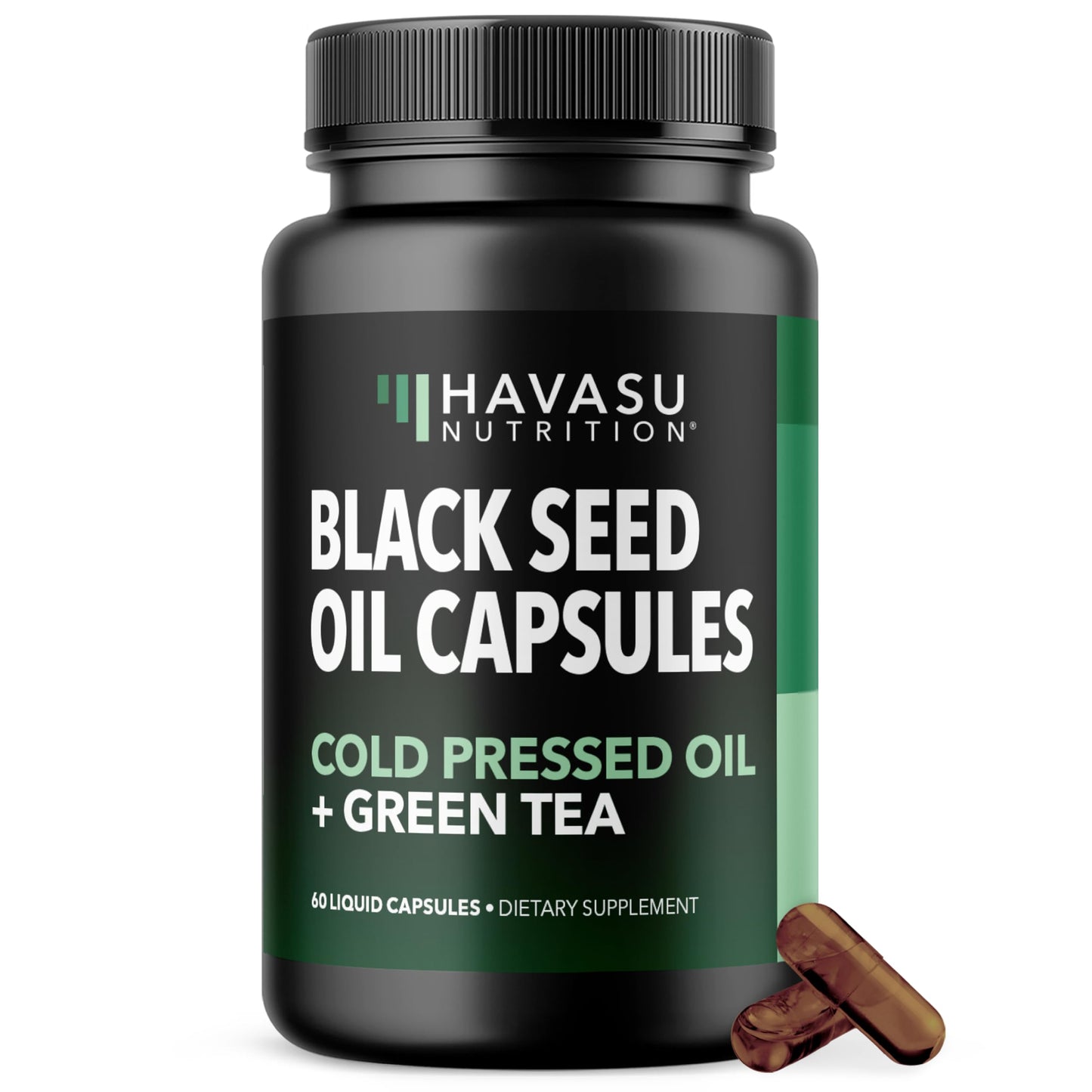 Black Seed Oil Capsules, Vegan, Non-GMO, Cold-Pressed Nigella Sativa, 90ct | 1500mg Per Serving Black Cumin Supplement for Skin Health, Immune Function, and Digestive Health, Unflavored, 30 Servings