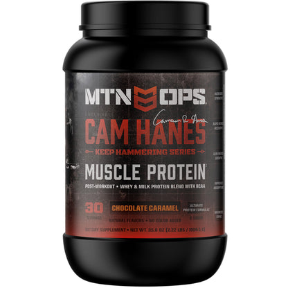 MTN OPS Magnum Protein Powder 23g Protein per Serving Whey Protein Blend with BCAAs Low Sugar Gluten Free 30 Servings Chocolate