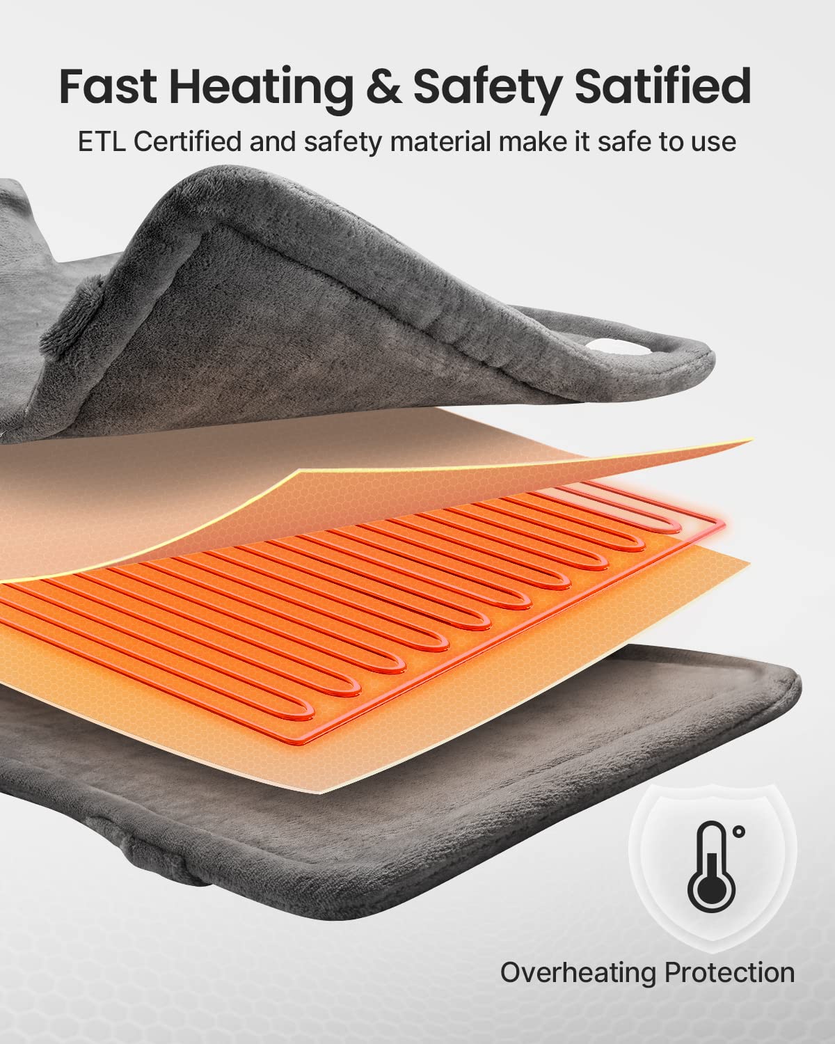 RENPHO Weighted Heating Pad for Back Pain Relief, FSA HSA Eligible, Electric Heat Pads
