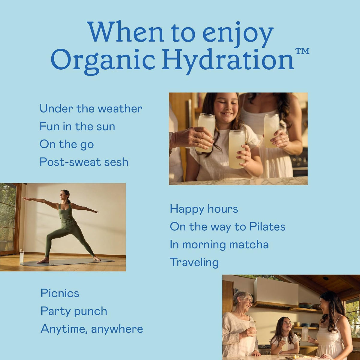 GOODONYA Organic Hydration Electrolyte Powder | 42 Serving Bag + 12 Travel Sticks