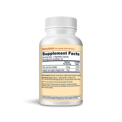 Bulletproof Zinc with Copper Capsules, 60 Count, Minerals and Antioxidant Supplement for Immunity and Mood