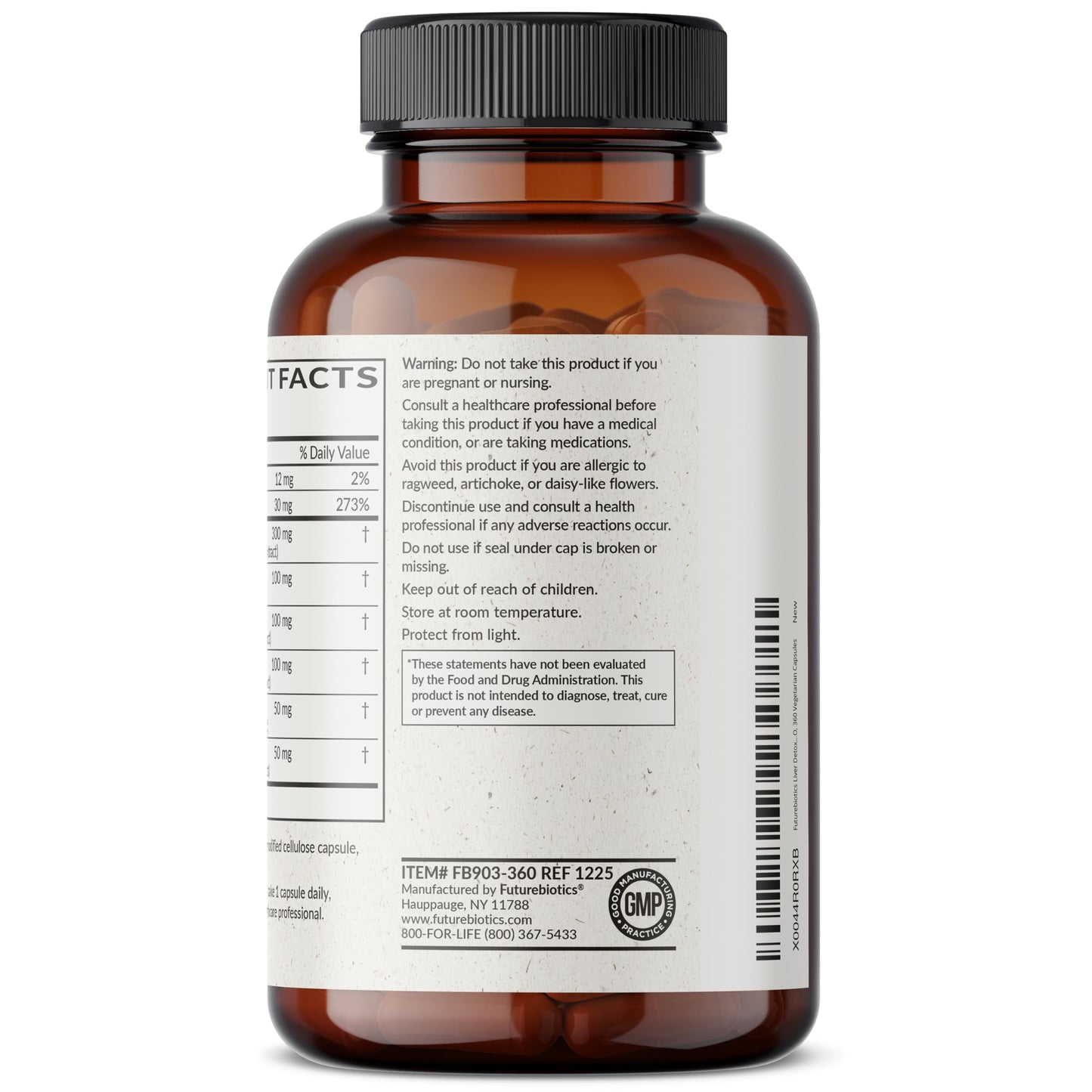 Futurebiotics Liver Detox Advanced Detox & Cleanse Formula Supports Healthy Liver Function with Milk Thistle, Dandelion Extract, Turmeric, Artichoke Leaf, & More, Non-GMO, 60 Vegetarian Capsules