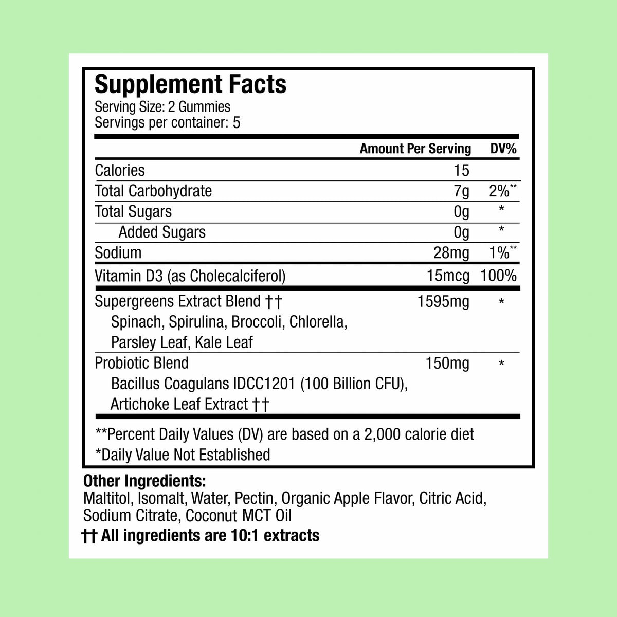 Plant People WonderGreens Veggie Gummies, Super Greens & Probiotics, 60ct