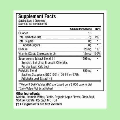 Plant People WonderGreens Veggie Gummies, Super Greens & Probiotics, 60ct