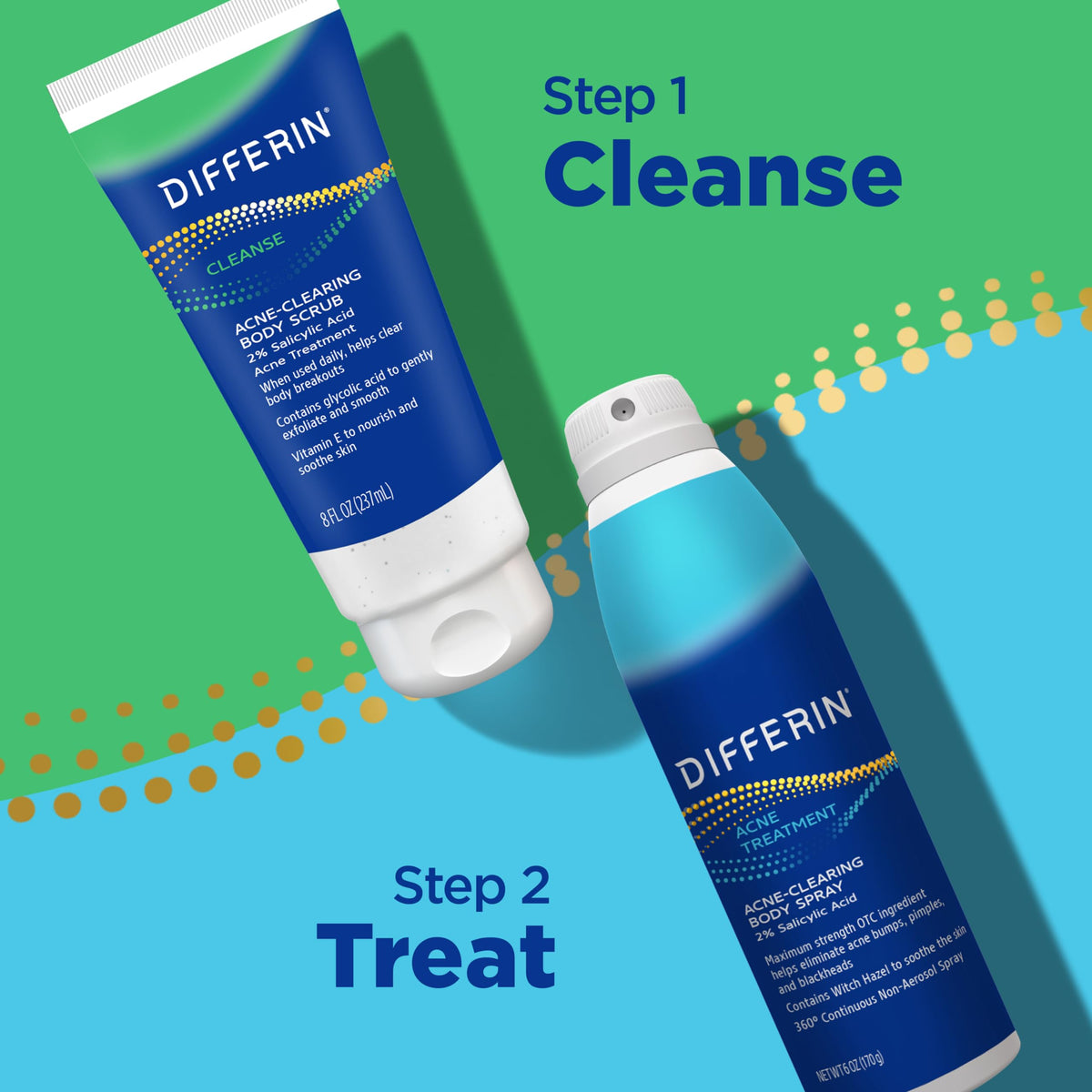 Differin Body Scrub with Salicylic Acid Acne Clearing Improves Tone and Texture Prone Skin