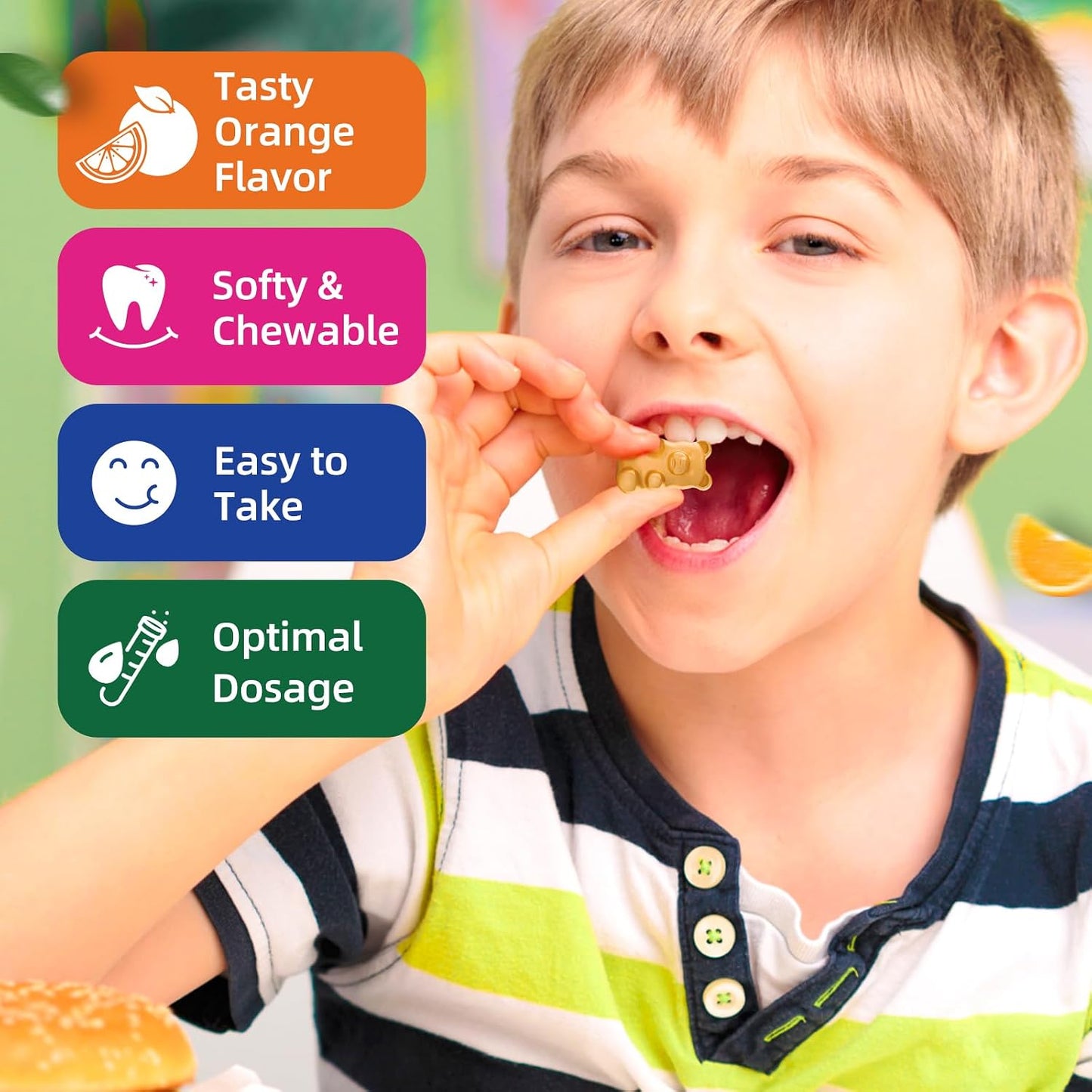 2 Pack Magnesium Glycinate Gummies for Kids & Adults Stawberry & Orange Flavor