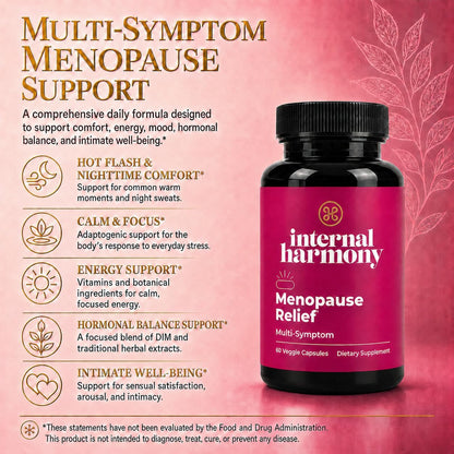 Dream Brands Internal Harmony Feel Good Energy, 60 Count | Menopause Relief Multi-Symptom Herbal Formula, Hot Flashes & Night Sweats Relief, Mood & Energy Support, Libido Boost