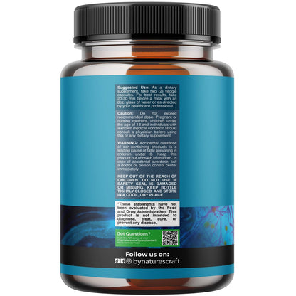 Nootropic Brain Supplement for Memory and Focus Support - Vitamins for Mental Support & Clarity with Bacopa Monnieri, VIT A, B6, Riboflavin, Niacin, Thiamin & Folate - Cognitive Complex - 60 Count