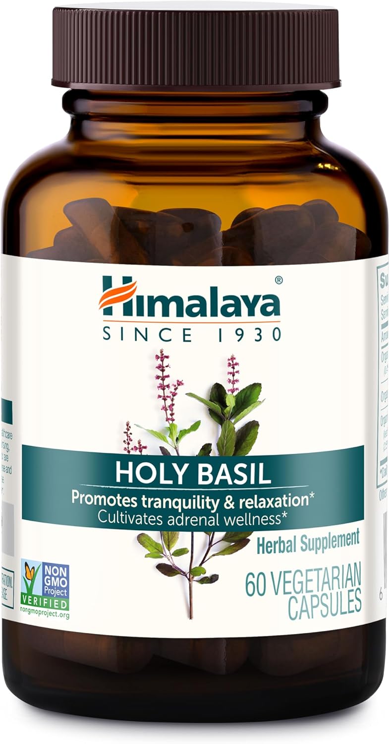 Himalaya Holy Basil Supplement, Reduce Cortisol, 720mg, 60 Capsules