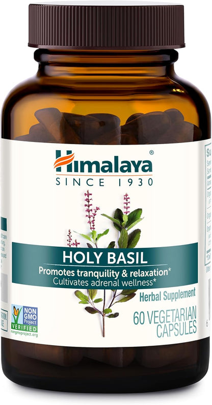 Himalaya Holy Basil Supplement, Reduce Cortisol, 720mg, 60 Capsules