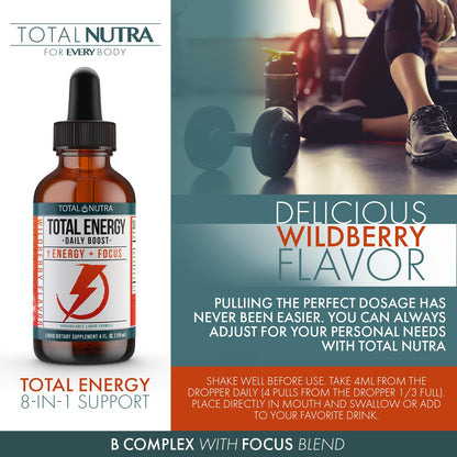 Extra Strength Vitamin B Complex Drops- B Vitamins B12, B6, B3- Vegan and Non GMO
