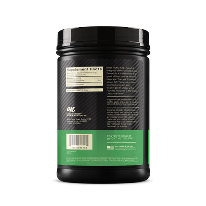 Optimum Nutrition Micronized Creatine Monohydrate Powder, Unflavored, Keto Friendly