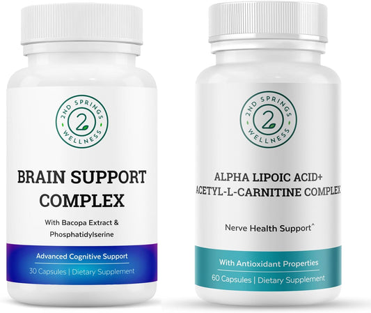 ALA & ALC Complex + Brain Support Complex Bundle | Energy, Focus, Memory, Cognitive Performance, Metabolism & Daily Wellness