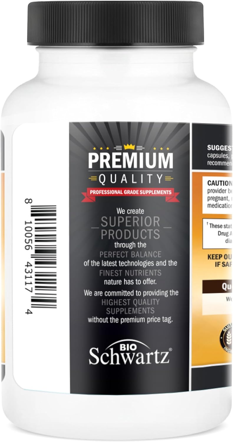 Turmeric Supplement with Saffron, Cinnamon, Cardamom & BioPerine - 60ct