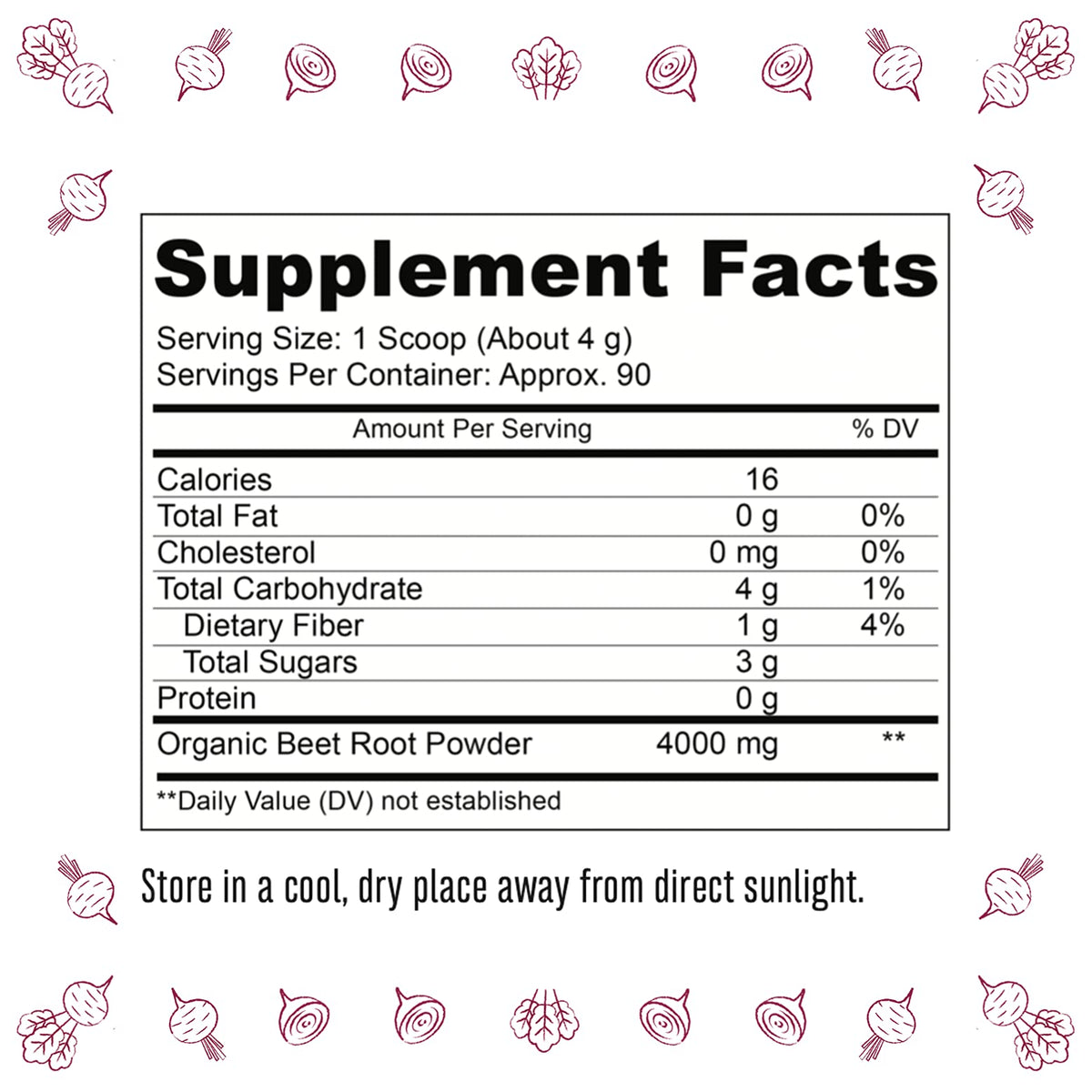 TruBaio Organic Beet Root Powder: Nitric Oxide Booster, Circulation and Stamina Increasing
