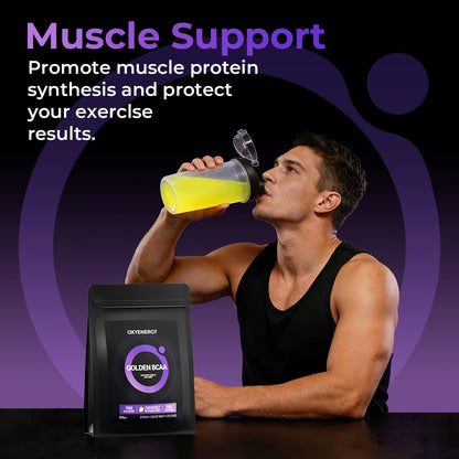 OxyEnergy BCAA 2:1:1 Powder, 7g BCAAs and 2g L-Glutamine, Taurine for Muscle Recovery, Increased Endurance, Perfect Amino Aicds for Pre & Post Workout Recovery, Sugar Free, Lemon, 30 Stick Pack