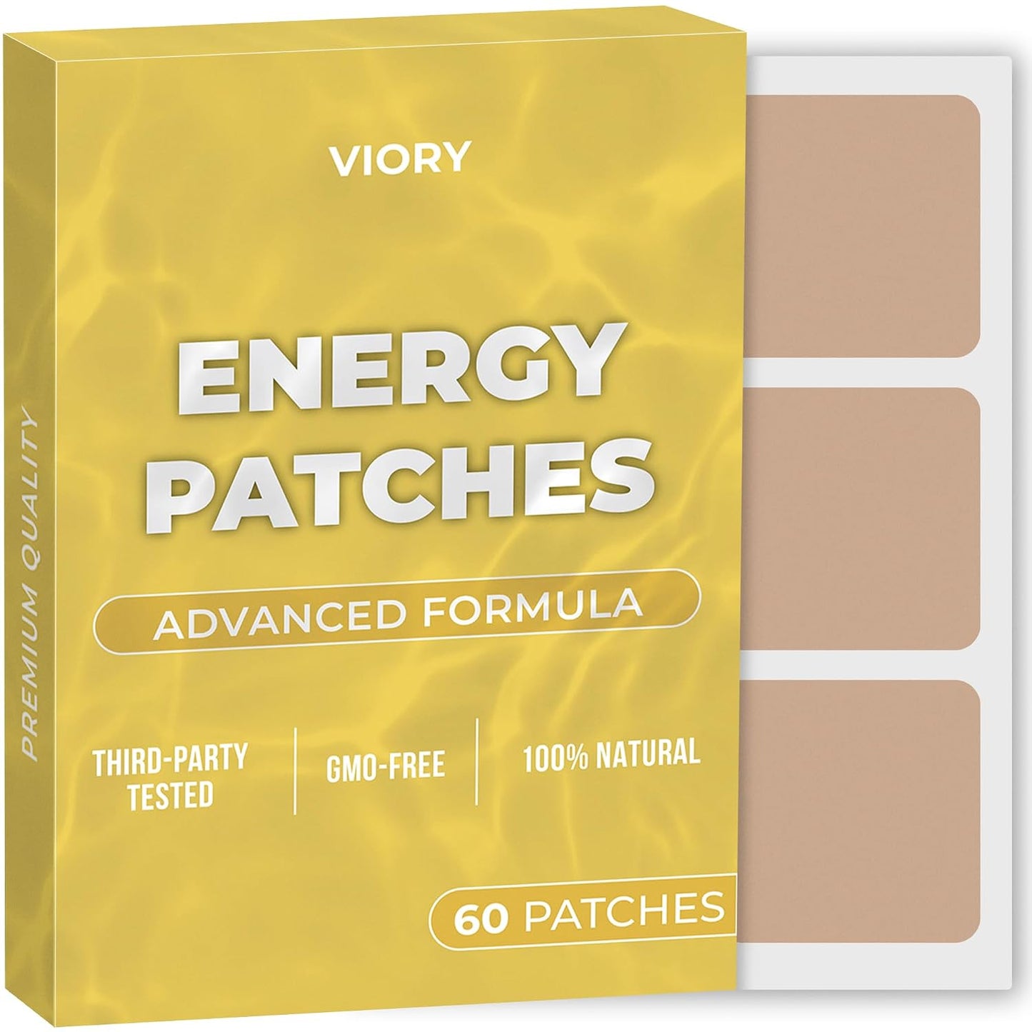 Energy Patches (Pack of 60) - 100% Natural Patch for Women and Men | With Biotin, Energy, Focus & Body Support, Enhanced Formula