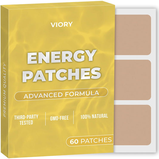 Energy Patches (Pack of 60) - 100% Natural Patch for Women and Men | With Biotin, Energy, Focus & Body Support, Enhanced Formula