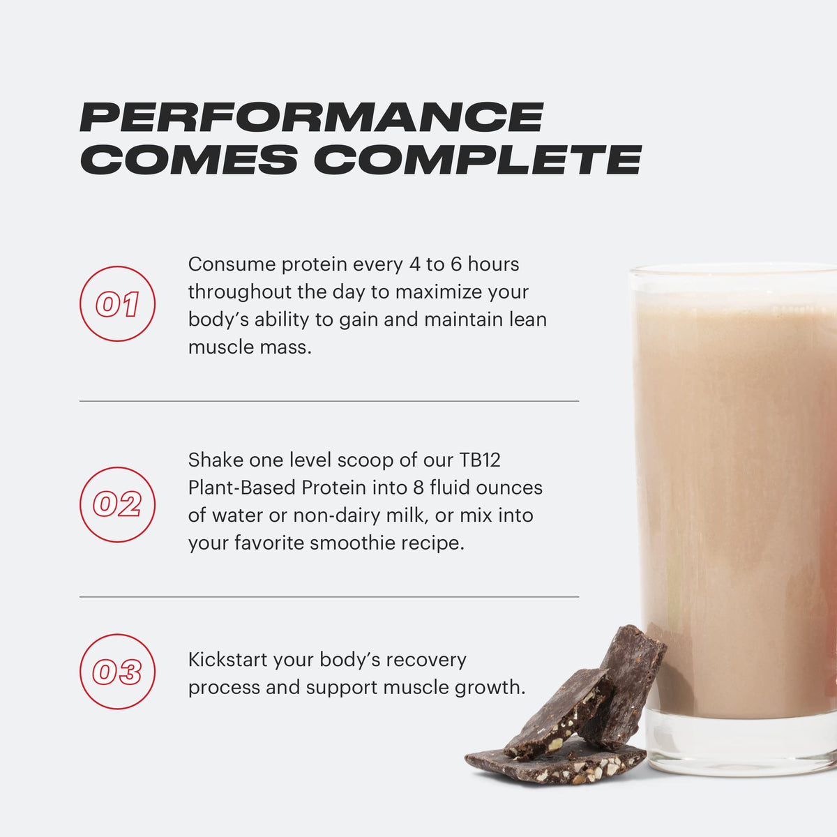 TB12 Plant Based Protein Powder by Tom Brady, 24g of Vegan Pea Protein, Low Sugar