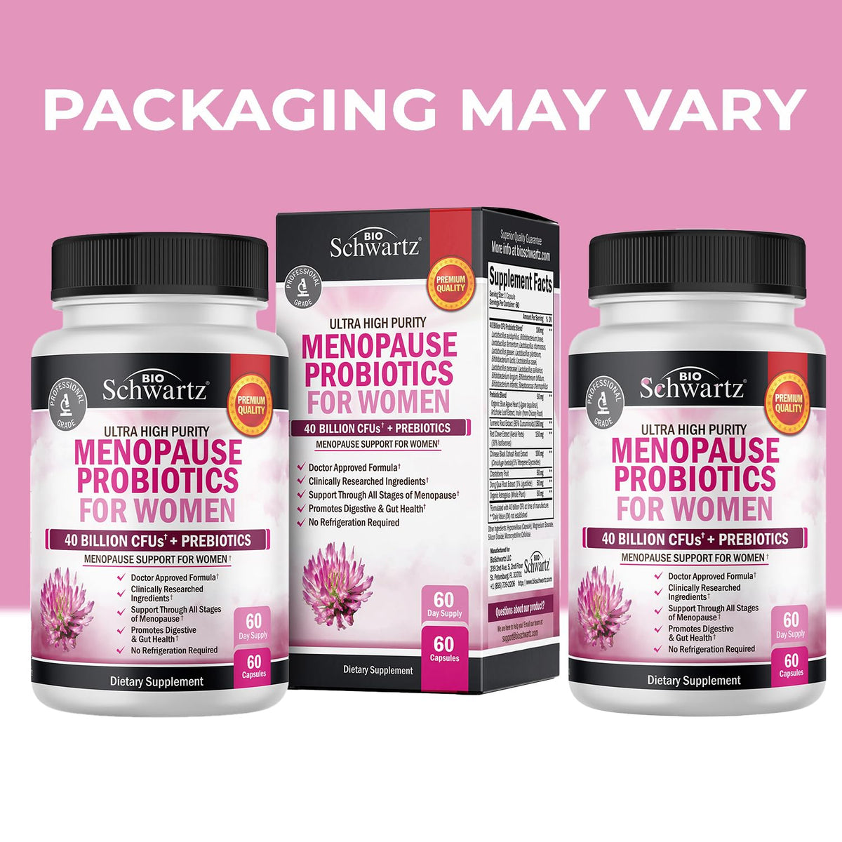 Menopause Supplements for Women - 40B CFU Menopause Probiotics for Women