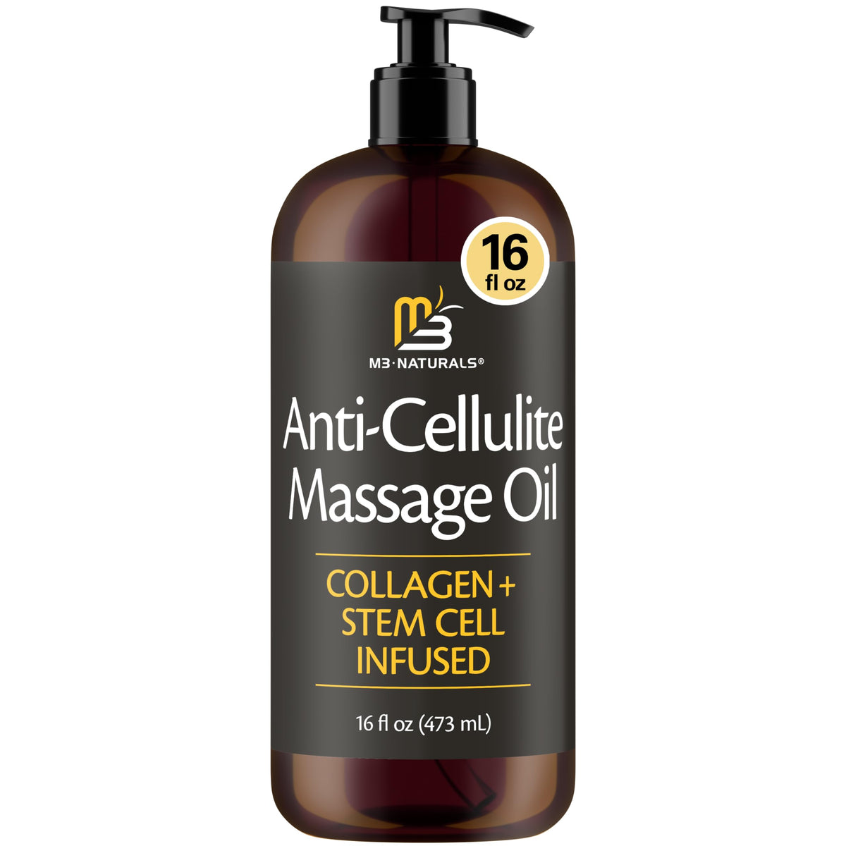 Anti Cellulite Massage Oil for Massage Therapy with Collagen (8 Fl Oz)