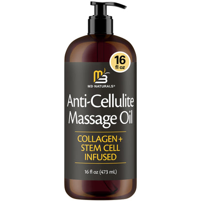 Anti Cellulite Massage Oil for Massage Therapy with Collagen (8 Fl Oz)