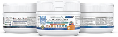 KAPPA NUTRITION Collagen Peptides Powder, 5 in 1 Multi-Collagen Advanced Complex with Hydrolyzed Collagen Peptides, Supports Skin, Hair, Nails, Joints & Bones / 30 Servings