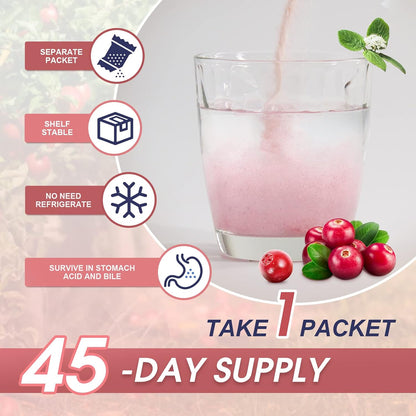 NATURE TARGET Women's Probiotics Powder, 100 Billion CFU, 45 Servings | Prebiotics, D-Mannose And Cranberry, Supports Urinary Tract, Gut, And Digestive Health For Women, Light Cranberry Flavor