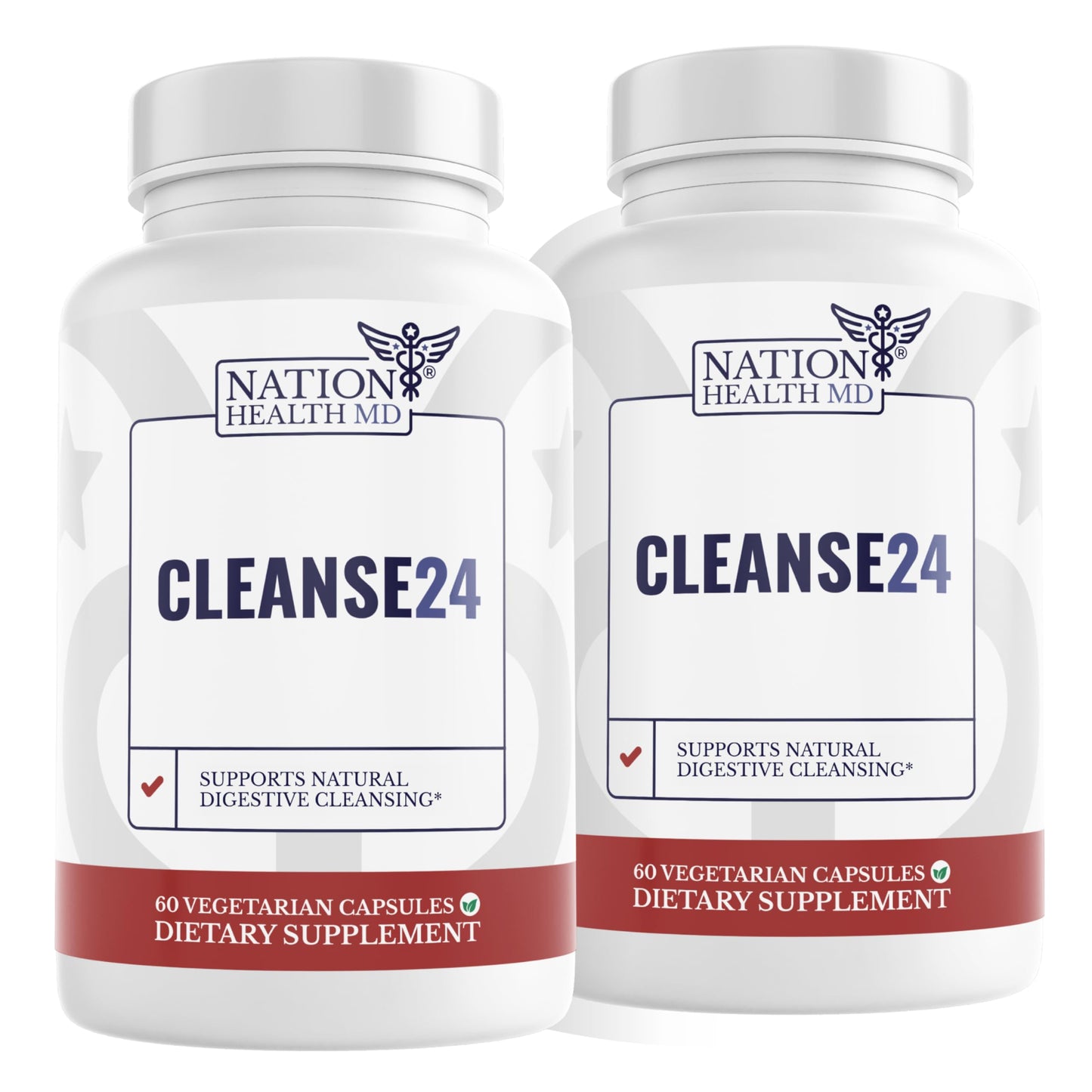 Cleanse24 | Intestinal Cleanse for Humans with Wormwood | Gut Cleanse for Men & Women, Herbal Intestinal Cleanse, Papaya, Black Walnut, 30 Days Supply, 60 Capsules