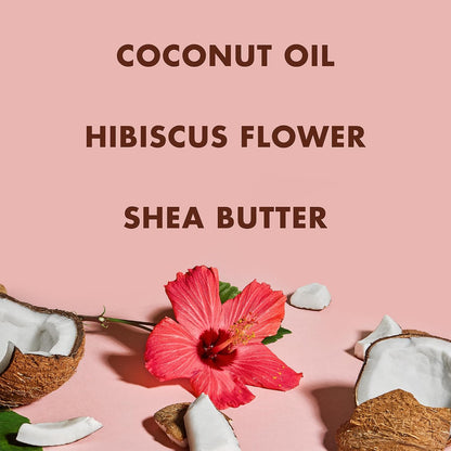 SheaMoisture Coconut & Hibiscus Curl & Shine Shampoo & Conditioner for Bouncy Curls, Frizz Control, 16 Oz Ea