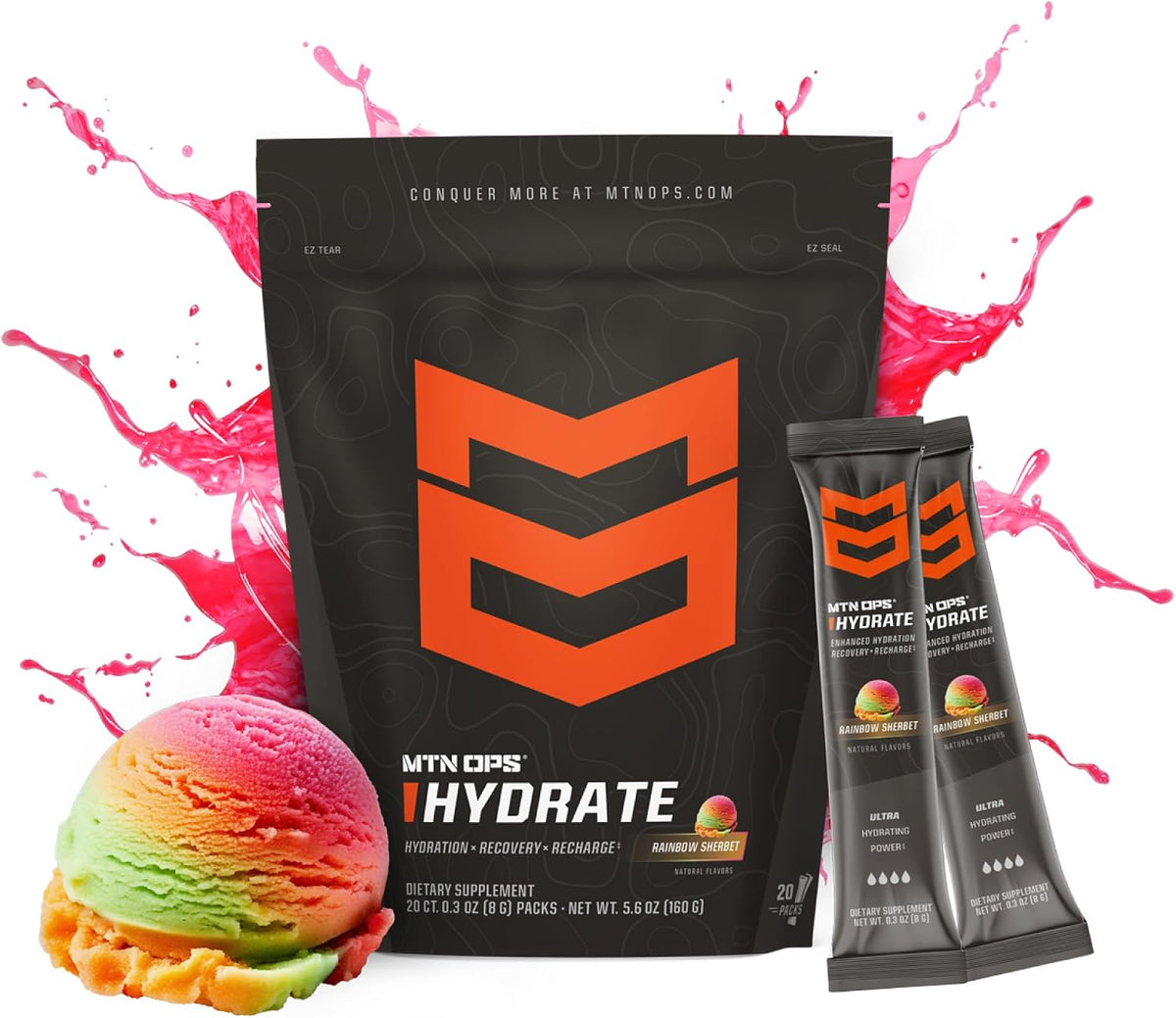MTN OPS Hydrate Rainbow Sherbet + Mango Peach Bundle