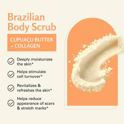 Himalayan Salt Scrub Face Foot & Body Exfoliator Infused with Collagen and Stem Cell Natural Exfoliating Salt Body Scrub for Toning Cellulite Skin Care by M3 Naturals