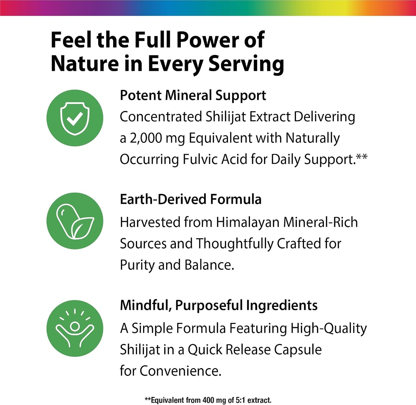 Rainbow Light Shilajit for Men and Women | 60 Capsules | Himalayan Shilajit Extract Supplement | Contains Naturally Occurring Fulvic Acid | Non-GMO and Gluten Free