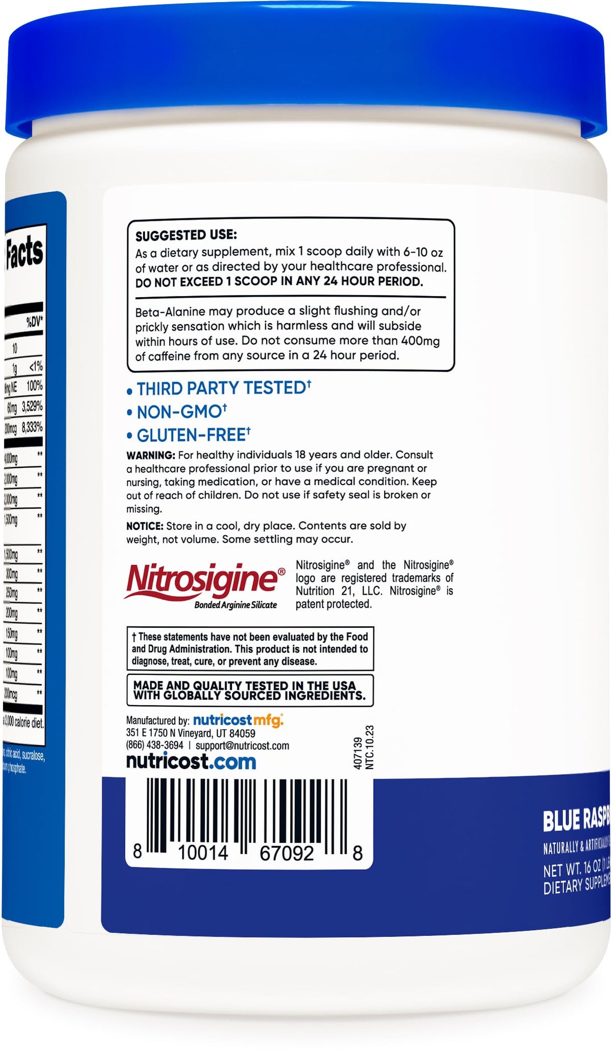 Nutricost Pre-X Xtreme Pre-Workout Powder Complex, Blue Raspberry, 30 Servings