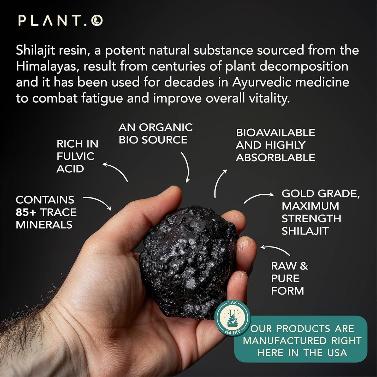 Shilajit Gummies for Men & Women | 5000mg Extra Stength Pure Himalayan Extract 100% Natural Raspberry Flavor | 85+ Trace Minerals & Fulvic Acid to Enhance Energy and Immune Support, 60 Ct