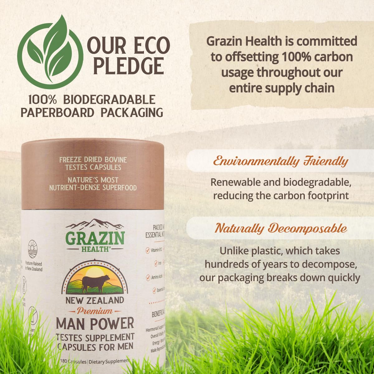 Bovine Organ Complex 3000mg per Serving (30 Servings) | Pancreas, Liver, Spleen, Kidney, Heart (600 Mg per Organ per Capsule) Grass Fed