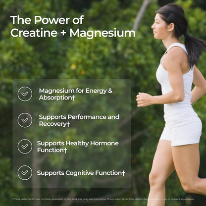 Livingood Daily Creatine + Magnesium Powder, Unflavored | 5g Micronized Creatine Monohydrate with Magnesium for Energy, Muscle Recovery & Performance | 30 Servings