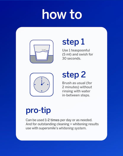 Supersmile Whitening Pre-Rinse, Original Mint, Alcohol-Free, 16 Fl Oz